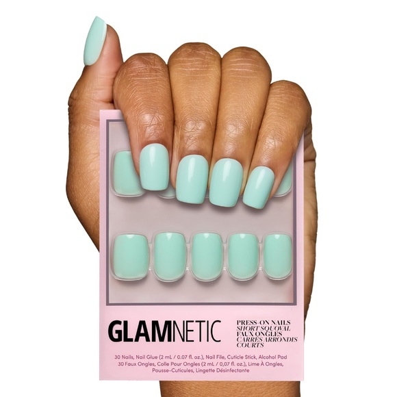 Glamnetic Press On Nails Soft Teal - Picture 1 of 8